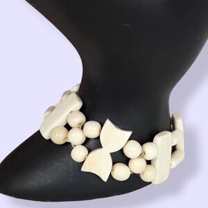V. Bone Beaded Bracelet